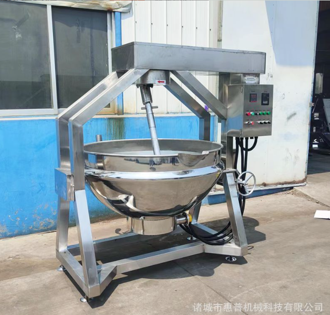 雪花酥搅拌炒锅 不粘锅高粘度食品行星炒锅 红豆沙番茄酱浓缩设备图3