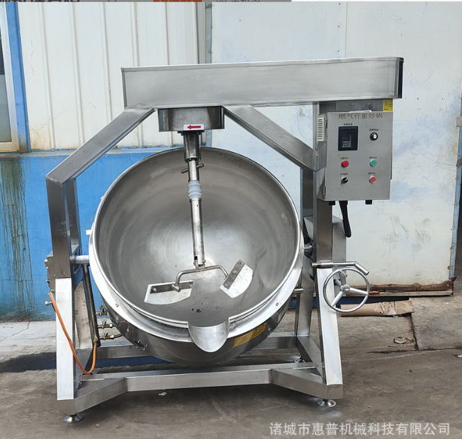 雪花酥搅拌炒锅 不粘锅高粘度食品行星炒锅 红豆沙番茄酱浓缩设备图4