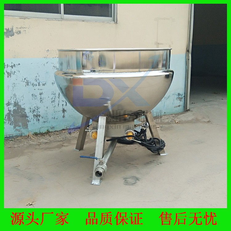 供应年糕熬制高温夹层锅 调味蘸料带搅拌炒锅 膏药熬制锅大型图2