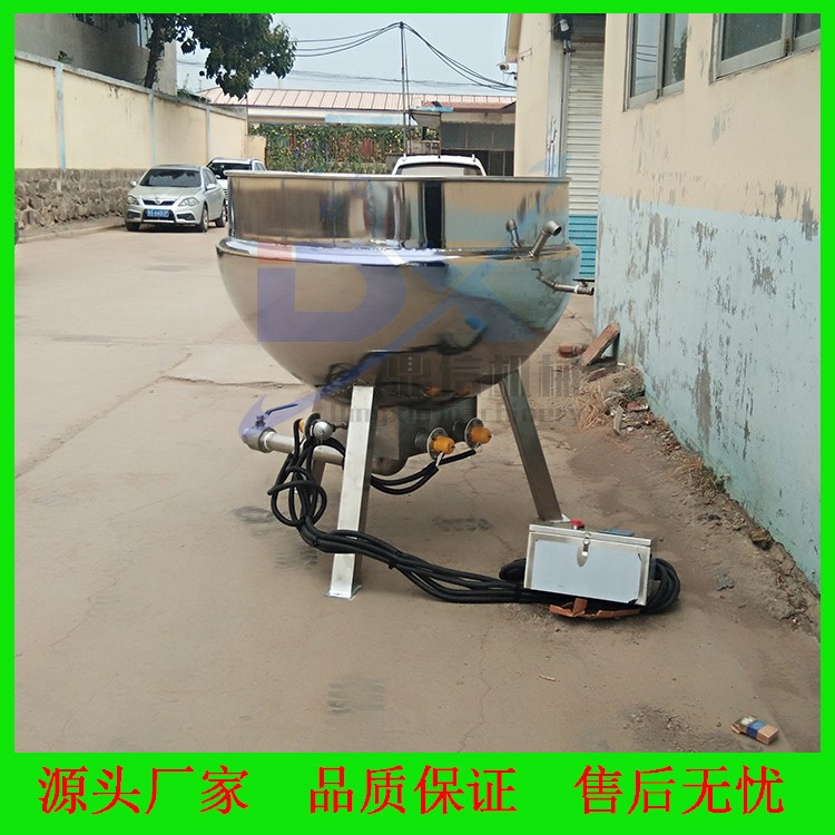 供应年糕熬制高温夹层锅 调味蘸料带搅拌炒锅 膏药熬制锅大型图3