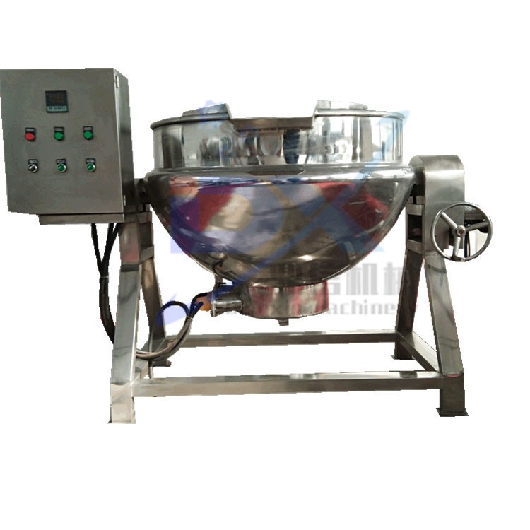 供应年糕熬制高温夹层锅 调味蘸料带搅拌炒锅 膏药熬制锅大型图5