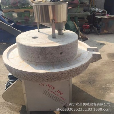 1米电动豆浆石磨视频 制作肠粉米粉磨浆石磨 电动面粉石磨生产厂