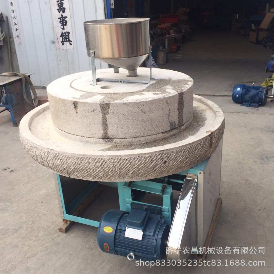 1米电动豆浆石磨视频 制作肠粉米粉磨浆石磨 电动面粉石磨生产厂图3