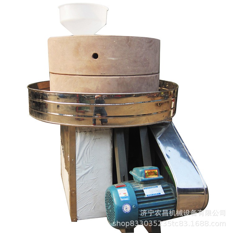 1米电动豆浆石磨视频 制作肠粉米粉磨浆石磨 电动面粉石磨生产厂图5