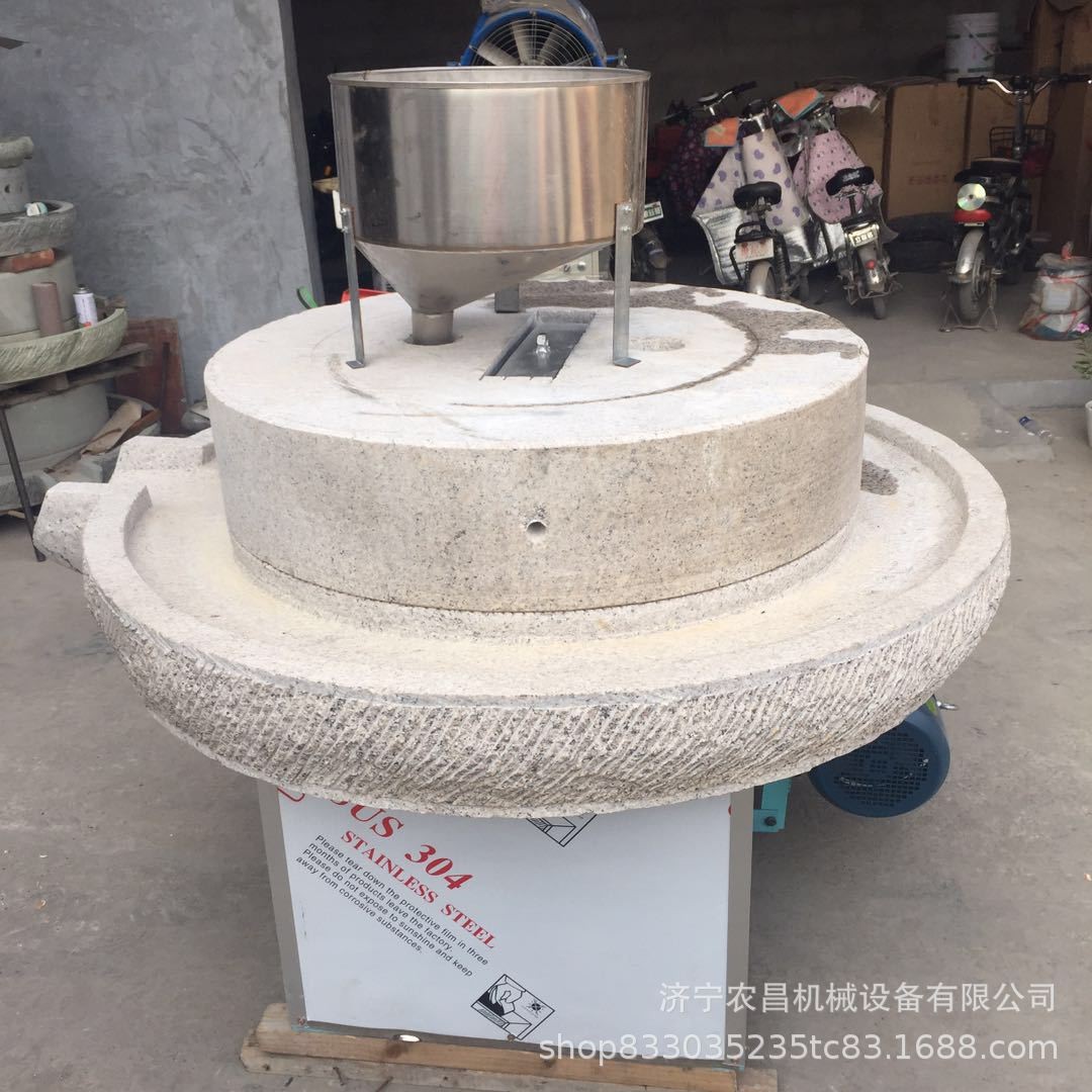 1米电动豆浆石磨视频 制作肠粉米粉磨浆石磨 电动面粉石磨生产厂图2