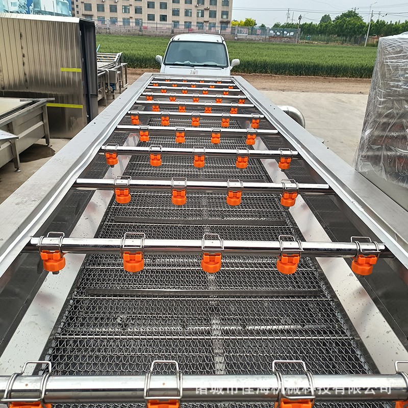 大型生姜清洗设备 地瓜喷淋式气泡清洗机 大姜洋葱果蔬清洗设备图2