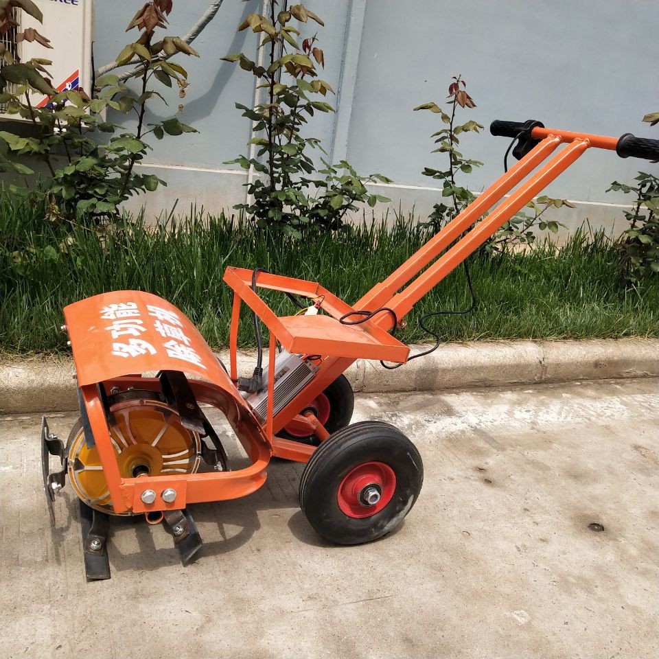 新型农用除草机电动锄草机小型开荒开沟松土充电式图2