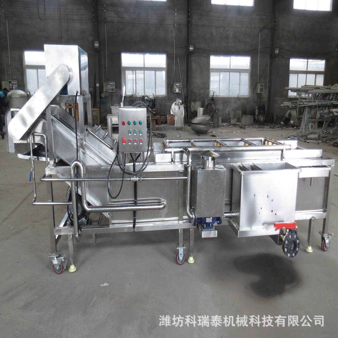 香菇木耳气泡清洗机苹果橘子果蔬清洗机清洗解冻冷却线图3