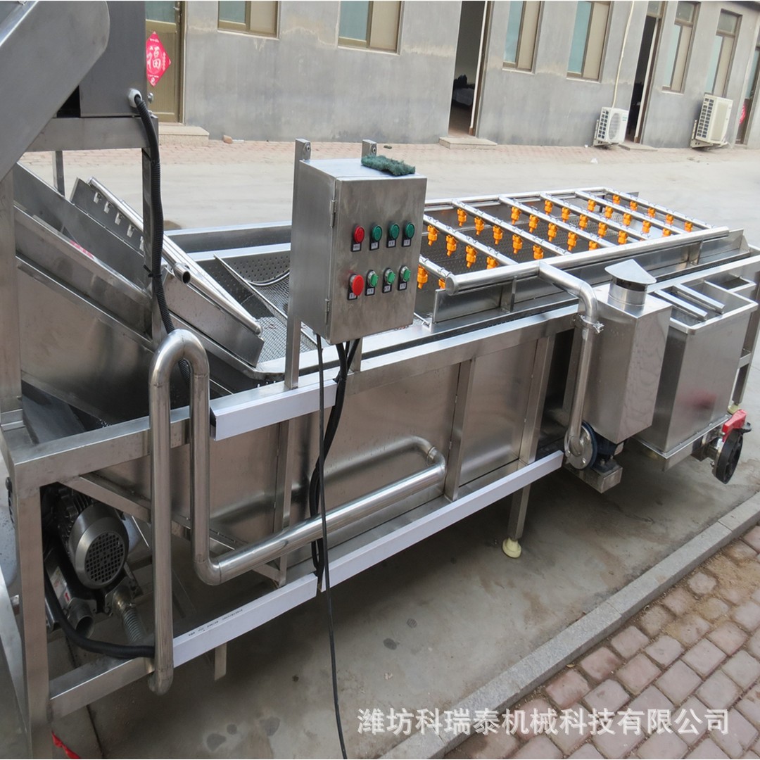 小香葱气泡清洗机 韭菜去农残专用清洗机 芹菜清洗流水线图2