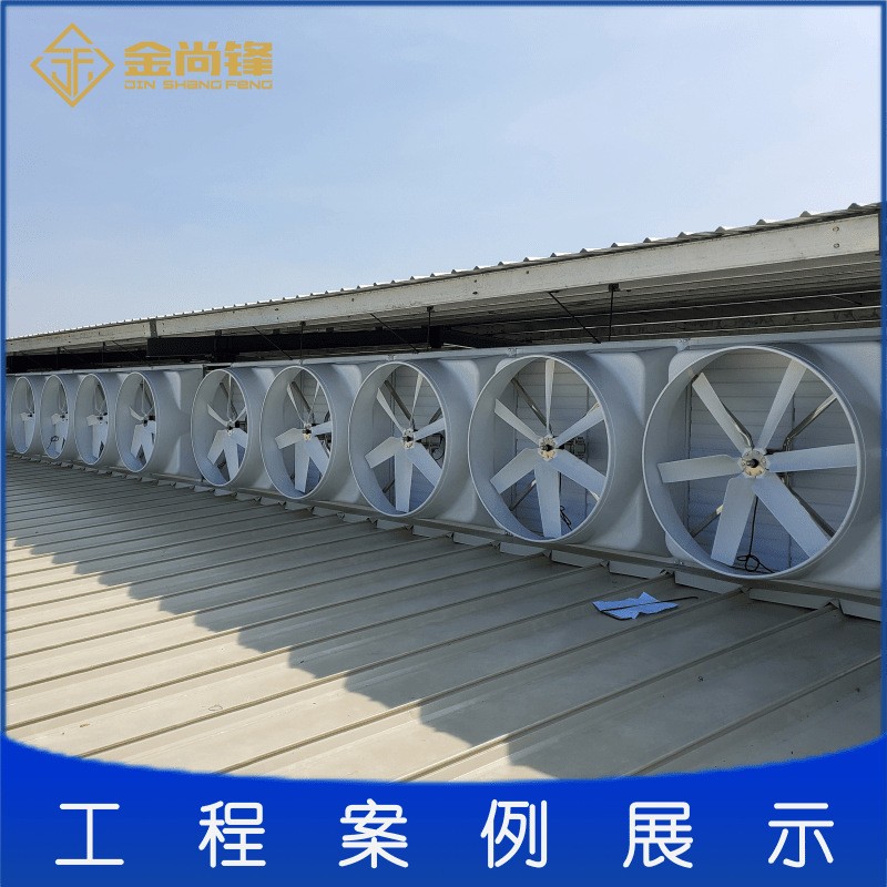 玻璃钢负压风机喇叭形工业排气扇降温换气通风6叶风机厂家图2