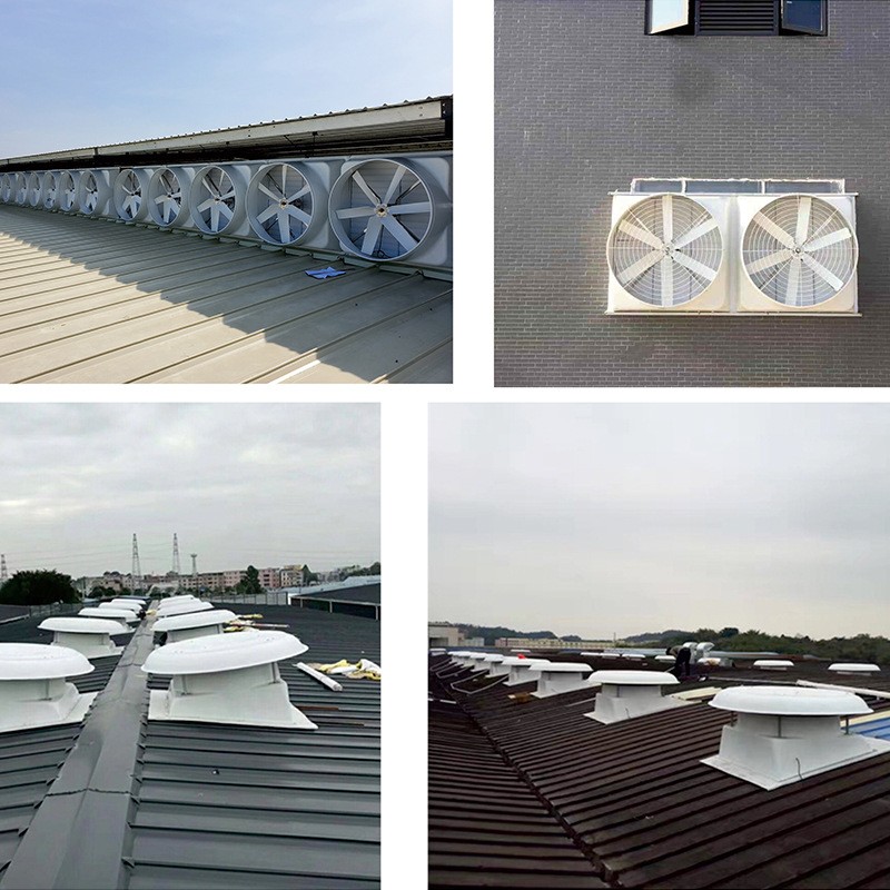 直驱风机厂家喇叭形工业厂房通风设备养殖场玻璃钢负压风机排风扇图2