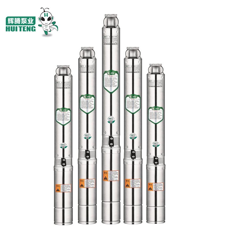 辉腾水泵90型全不锈钢深井泵家用220V抽水农用高扬程抗沙潜水泵图4