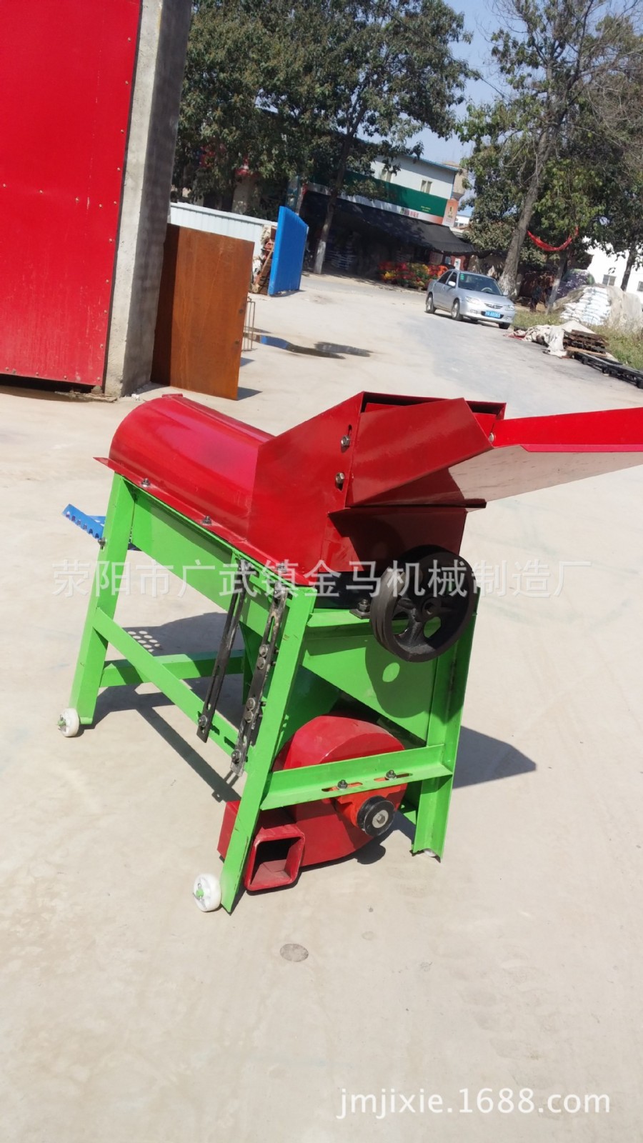 厂家直销 加大玉米脱粒机 甩锤式 不烂芯 全烤漆 加重加厚图2
