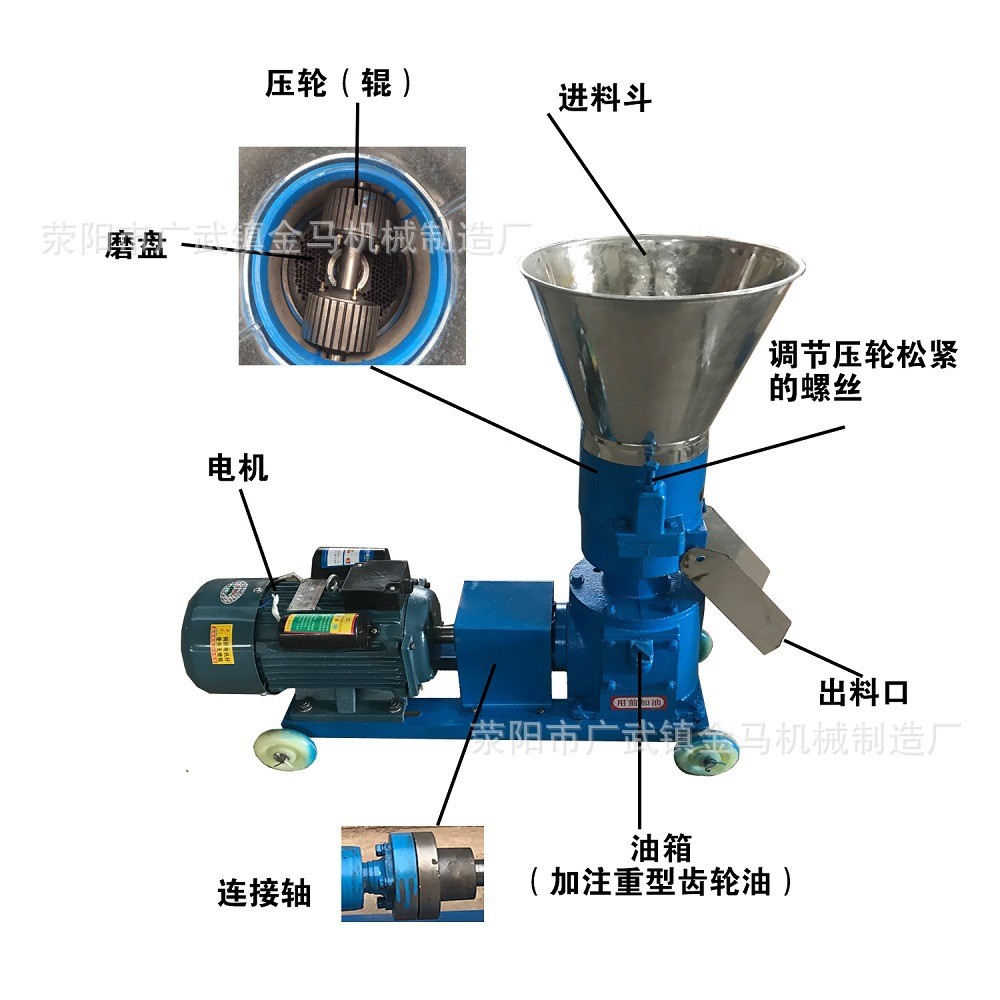 饲料颗粒机 鸡鸭鱼猪饲料制粒机小型家用机械造粒机图4