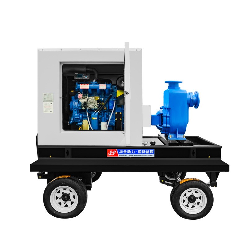 华全移动式静音柴油机抽水泵50千瓦含油箱 柴油机水泵农用灌溉图5
