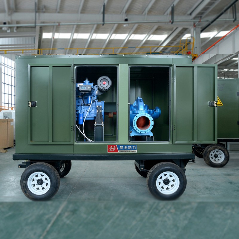潍坊75kw移动式离心泵抽水机抽沙机75千瓦抗洪柴油机水泵图3