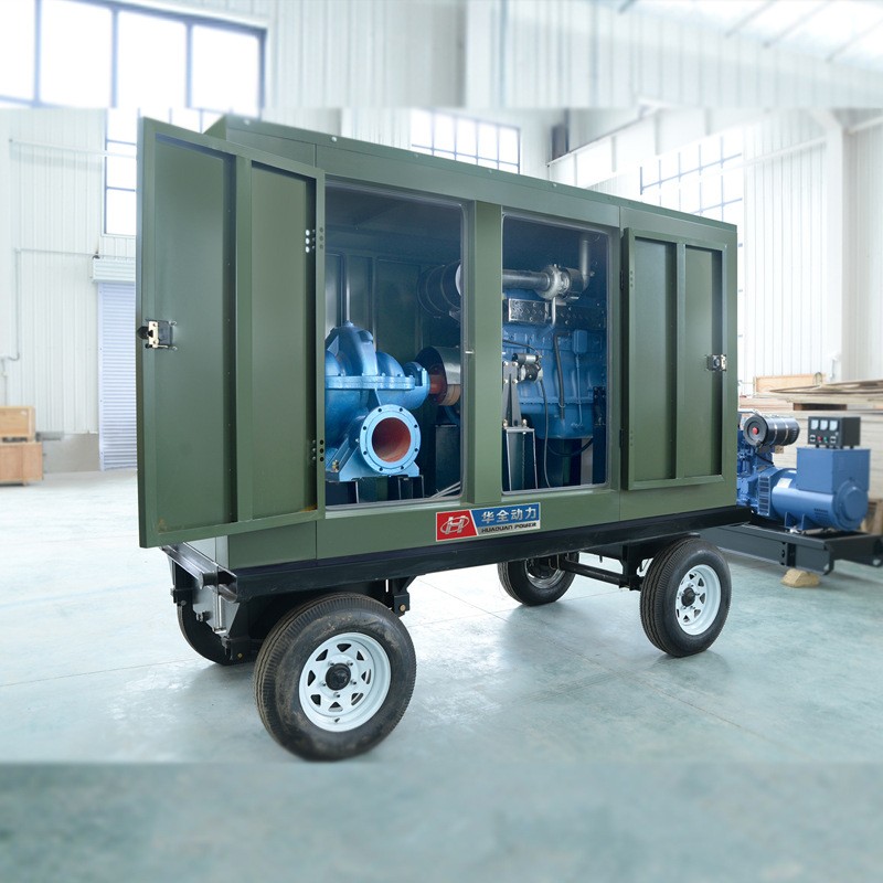 潍坊75kw移动式离心泵抽水机抽沙机75千瓦抗洪柴油机水泵图2