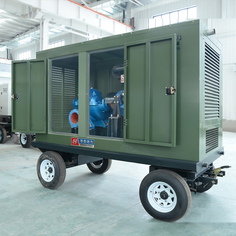 潍坊75kw移动式离心泵抽水机抽沙机75千瓦抗洪柴油机水泵图4