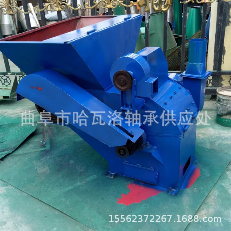 电动多功能养殖饲料粉碎机 精细无尘沙克龙粉碎机自动进料碎草机图2