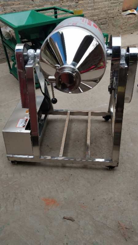 小型商用干粉饲料搅拌机不锈钢腰鼓式颗粒粉末调料混合混料拌料机图3