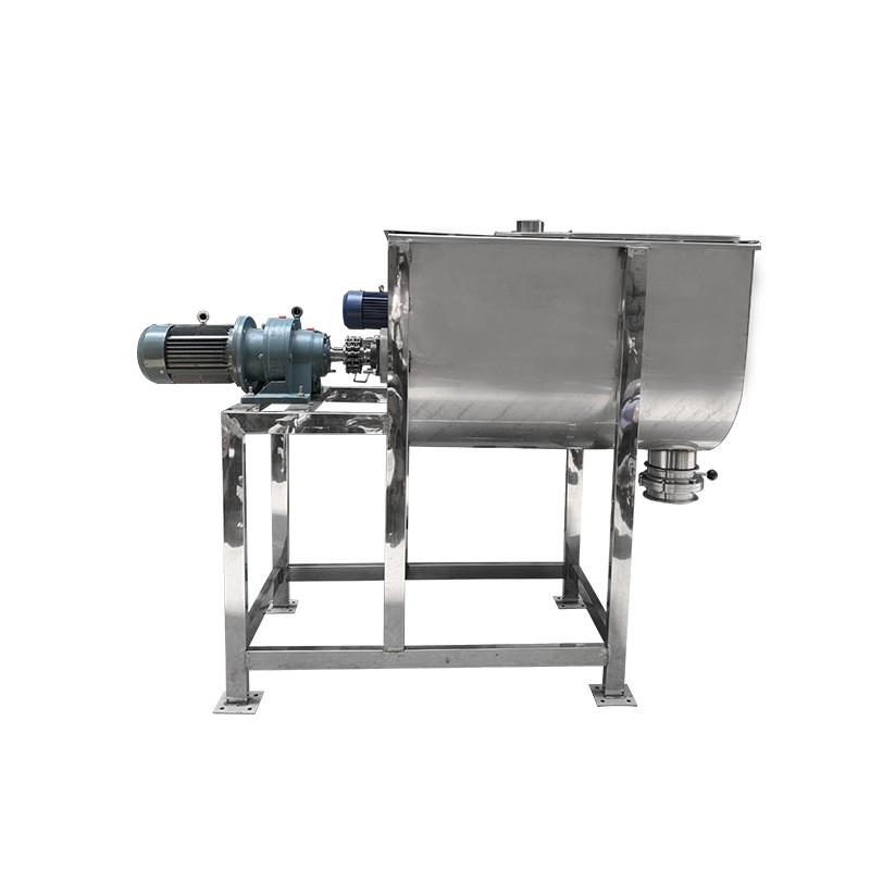 大型不锈钢304材质干粉饲料搅拌机食品螺带拌料机加热卧式混合机图5