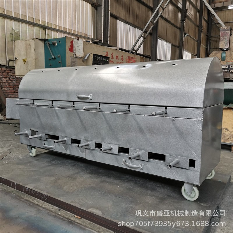 全自动烤兔子烤炉 整只烤兔木炭烧烤炉 不锈钢烤兔夹子赠配方图3