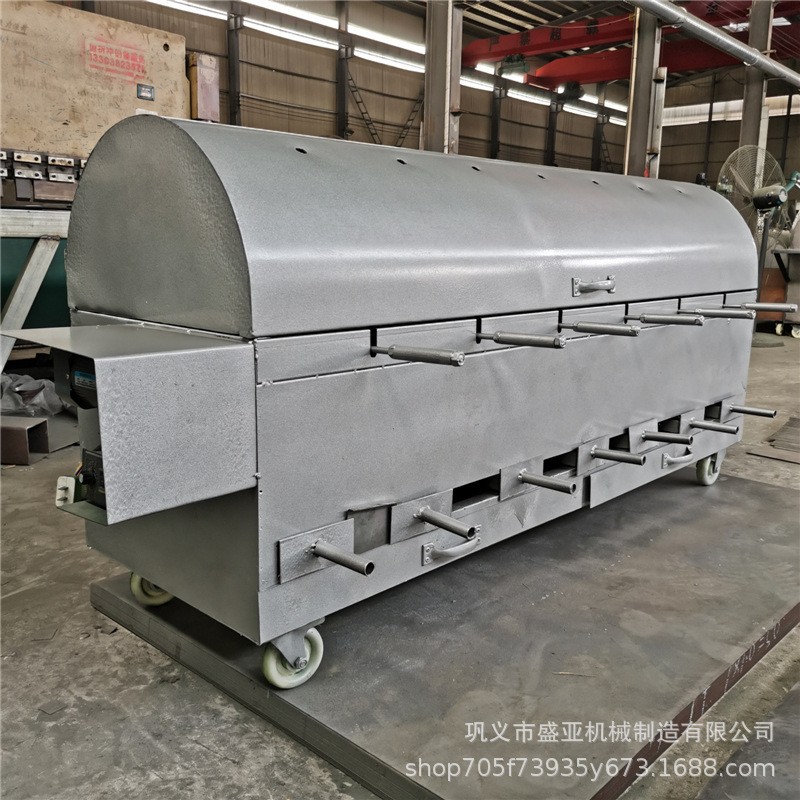 厂家供应全自动烤兔机 木炭烧烤电动旋转烤兔机器价格 手撕烤兔机图5