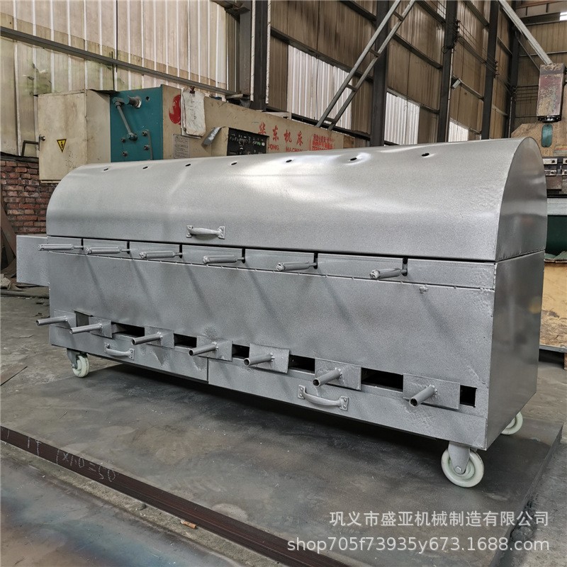 厂家供应全自动烤兔机 木炭烧烤电动旋转烤兔机器价格 手撕烤兔机图3