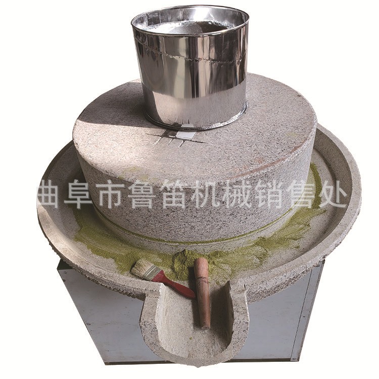 电动艾绒石磨机 全自动面粉石磨机 小型家用磨粉机图5