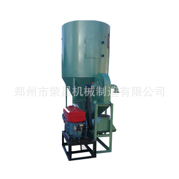 柴油机带动鸡饲料粉碎搅拌一体机 猪饲料粉碎搅拌机图5