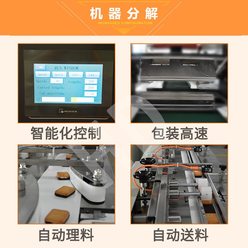面包理料线枕式包装机 袋装饼干装盒装箱包装机 食品自动包装整线图2