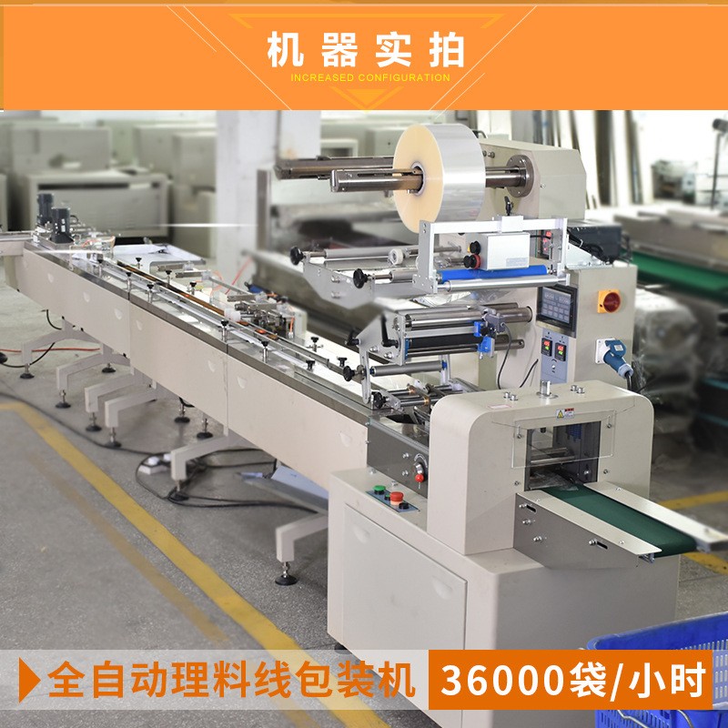 面包理料线枕式包装机 袋装饼干装盒装箱包装机 食品自动包装整线图4