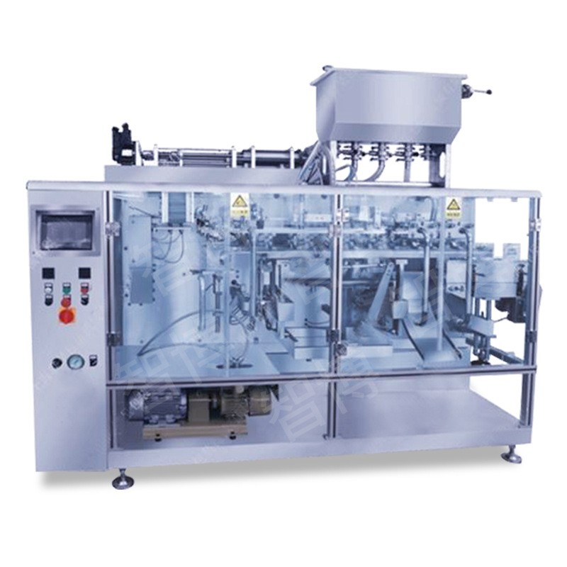 异形自立袋预制袋水平给袋式自动包装机 补充装拉链袋液体 灌装机图5