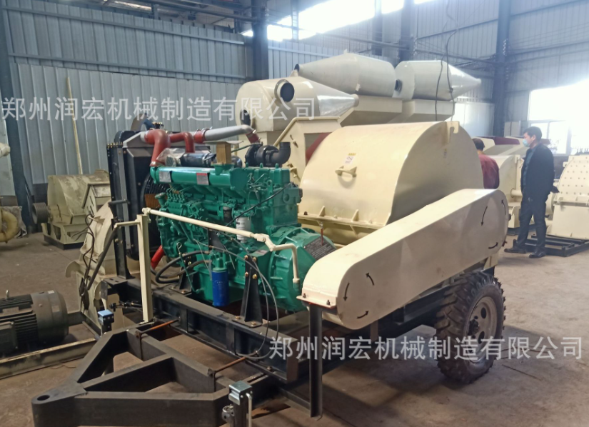 圆木杂木树干粉碎机器杂草秸秆锯末木屑机废旧家具破碎设备厂家图3