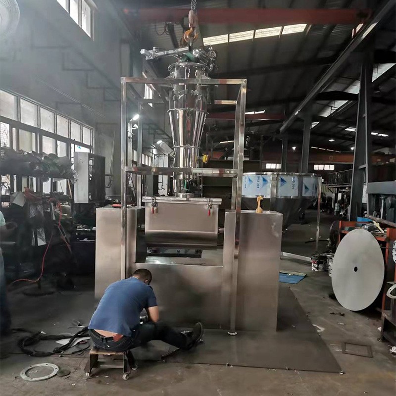 不锈钢卧式搅拌机粉末颗粒槽型混合机倾斜式医药粉末混料机图4