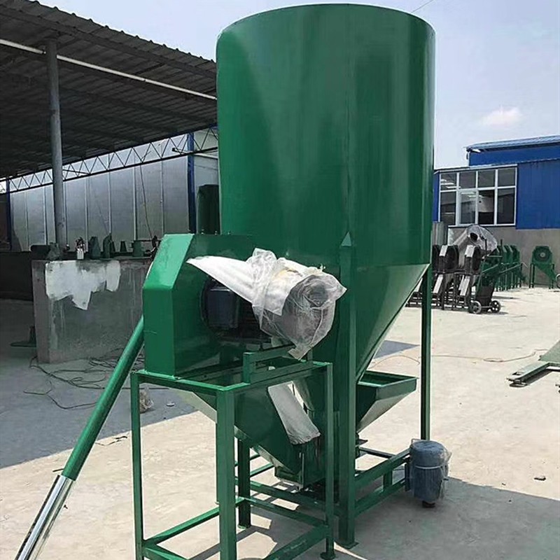 家用立式饲料搅拌粉碎一体机无尘自吸中小型养殖混合机厂家500kg图4