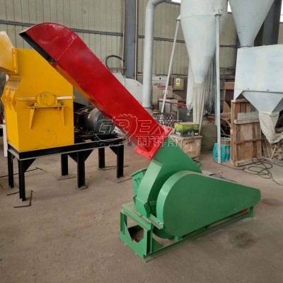 小型盘式木材切片机 斜进料口树枝削片机 竹子削片机