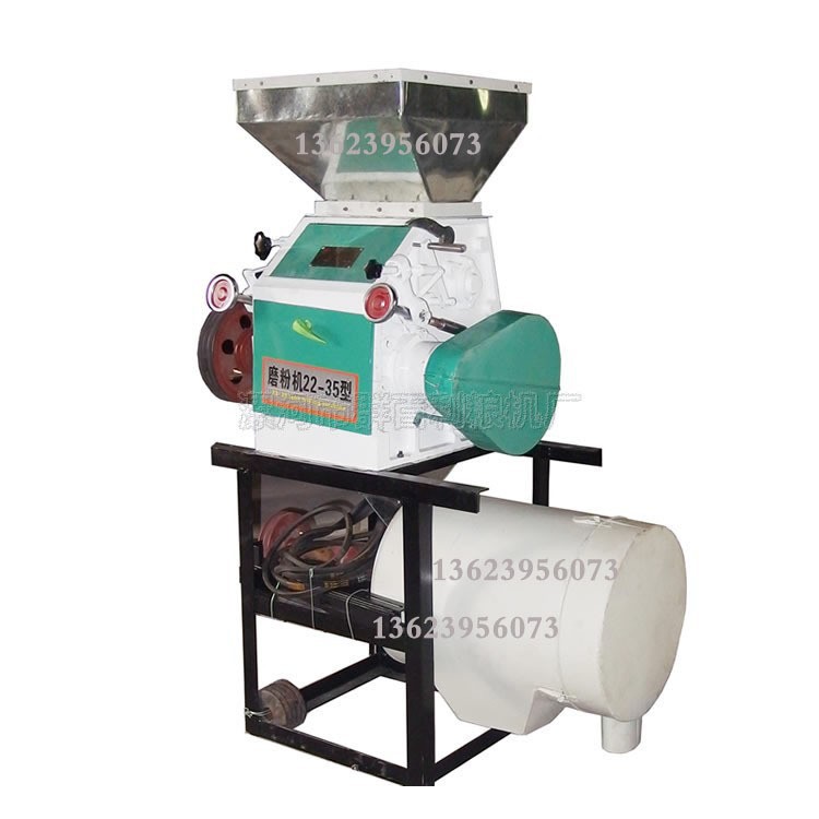 人工上料磨粉机 辣椒孜然制粉机 6F2235型面粉机 面粉机械厂家图5