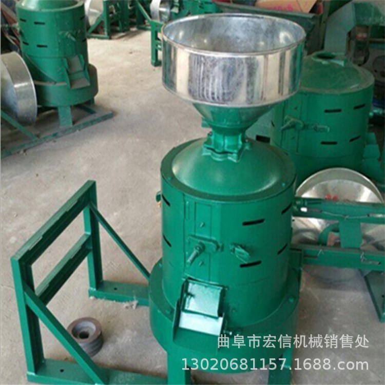 高粱谷子去皮碾米机 家用小型脱壳打米机 电动砂辊式糙米碾米机图2