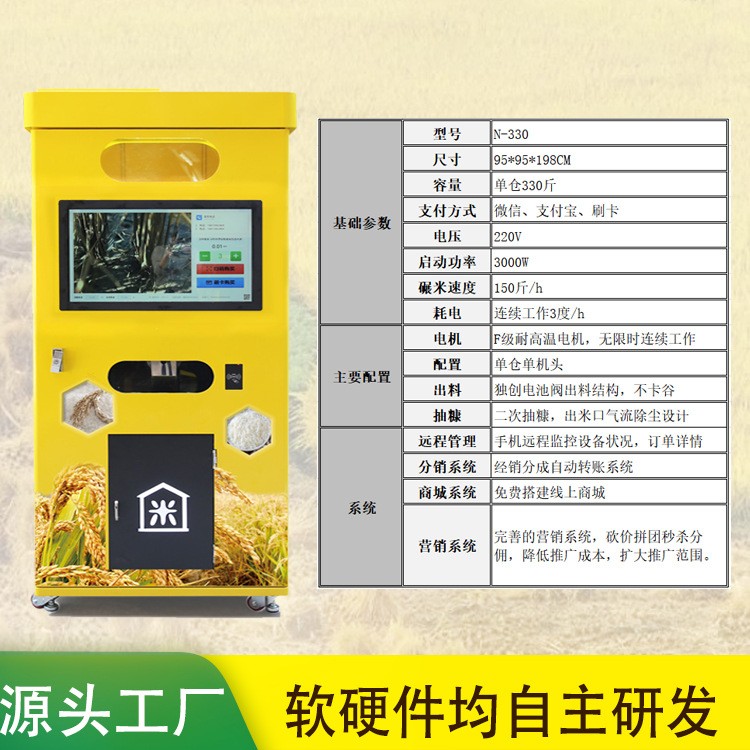 智能碾米机 小区无人智能设备自动售货机自助大米机鲜米机图2