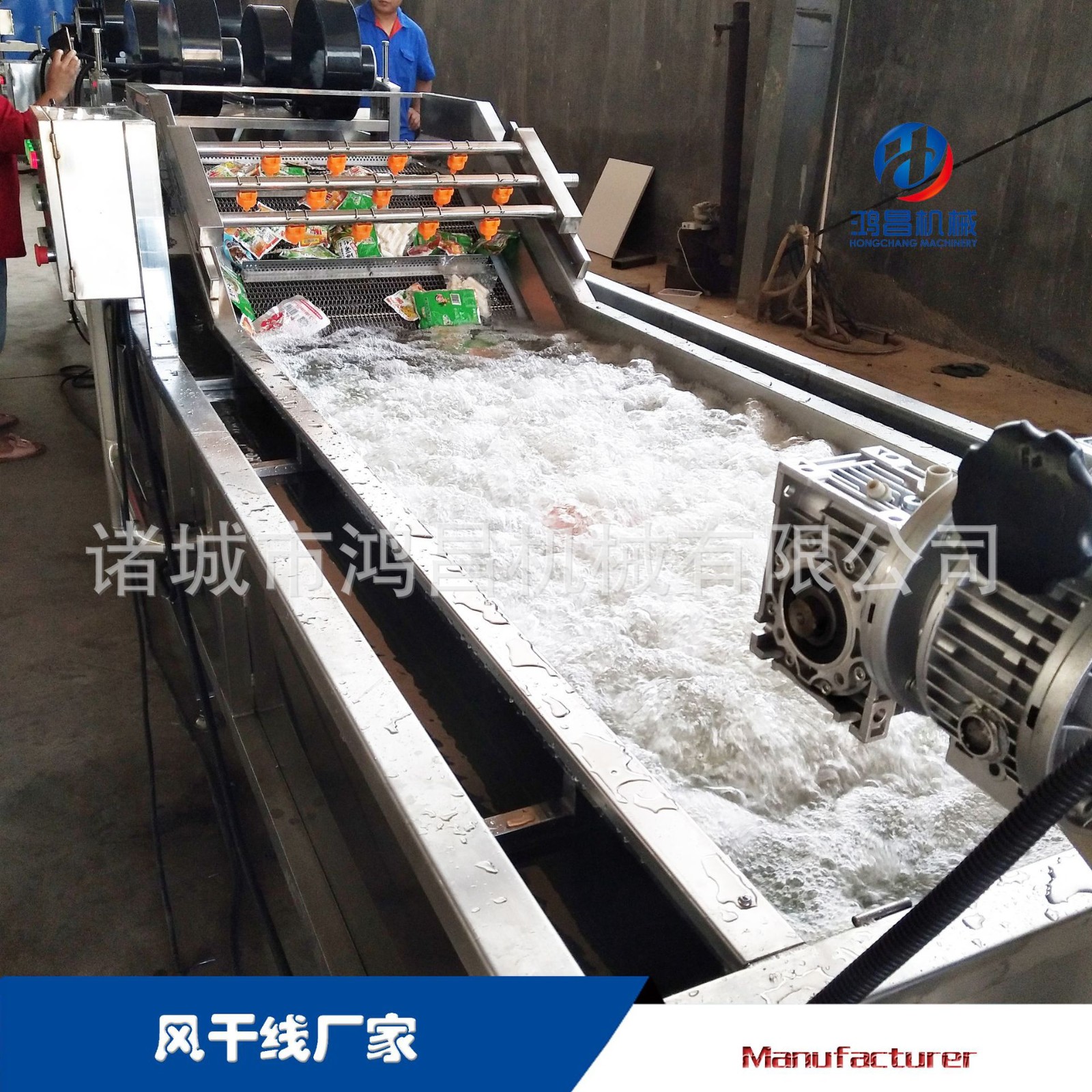 食堂不锈钢果蔬清洗机 蔬菜大枣气泡清洗机 多功能海带洗菜机图2