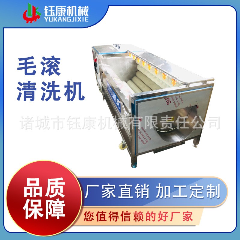 毛辊清洗机 番薯去泥清洗机 1800型软毛清洗机 硬毛去皮清洗机