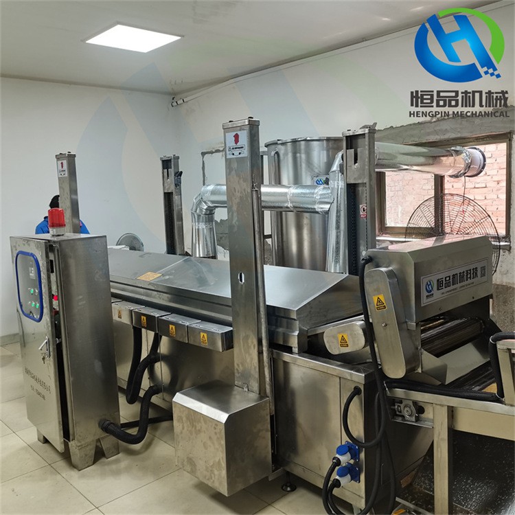 炸脆皮的机器 自动化薄脆油炸生产机器 高产量电加热油炸机图3