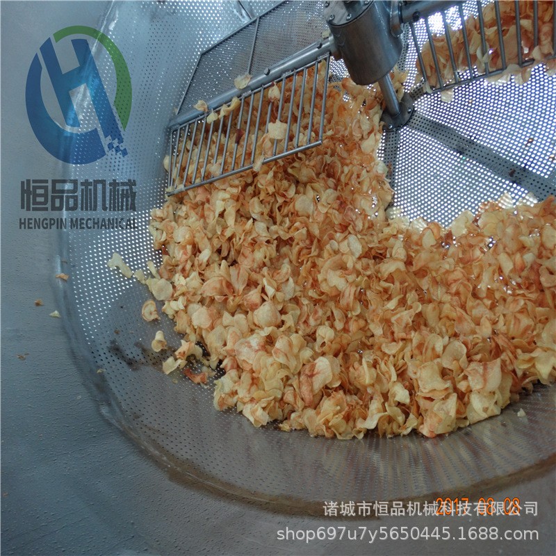 全自动炸红薯片的油炸锅机器 炸洋芋片红薯片的油炸机恒品制造图2