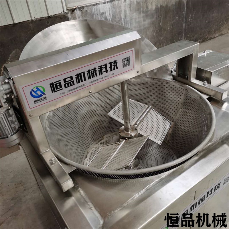 全自动炸红薯片的油炸锅机器 炸洋芋片红薯片的油炸机恒品制造图4