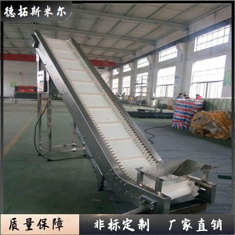 爬坡防漏料闸板皮带提升机 颗粒物饲料装卸传送带-德拓4049图2