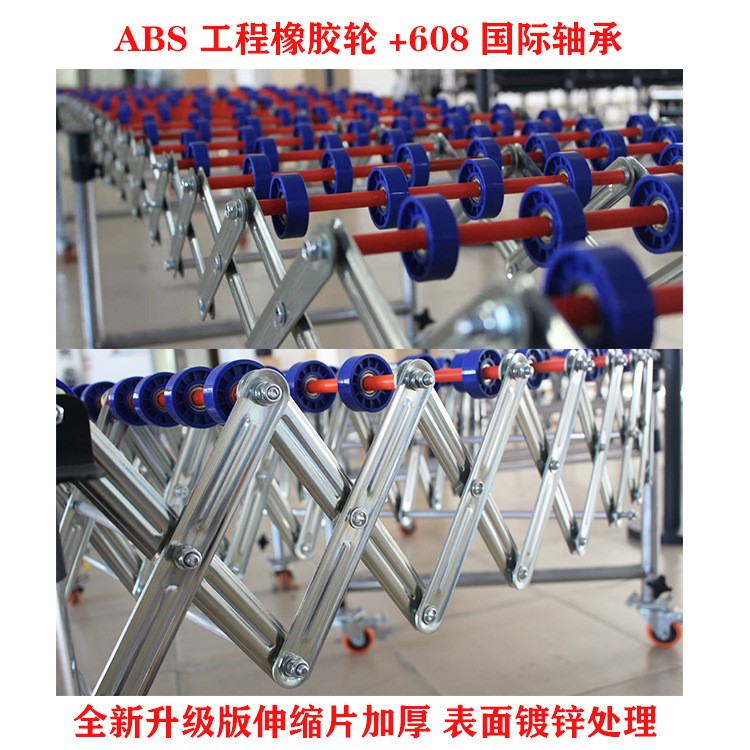 装车下货无动力卸货神器滑梯福来轮移动式小型传送带伸缩输送机图4