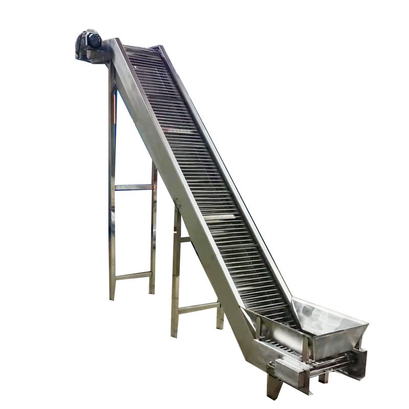 304不锈钢斗式提升机自动颗粒粮食上料机 小型网链爬坡料斗 提升机图2