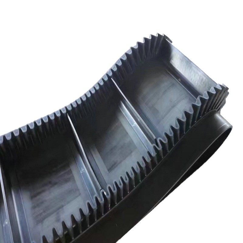 源头厂家橡胶挡边输送带防下滑提效率 尼龙大倾角输送带图5