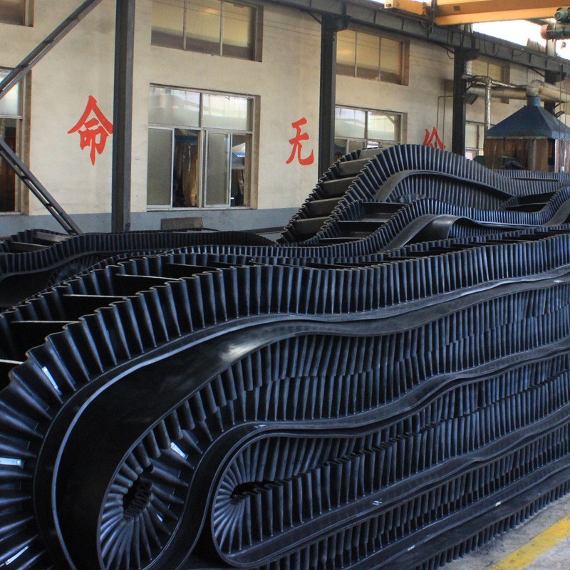 厂家现货供应耐磨大倾角花纹输送带波状挡边输送带图4